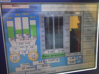 Ecrã Cutter Soil Mixing CSM